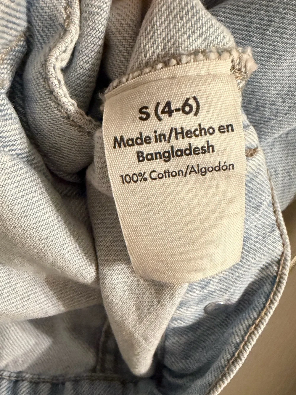 NO BOUNDARIES Super Light Wash Oversized Cotton Denim Jacket NWT